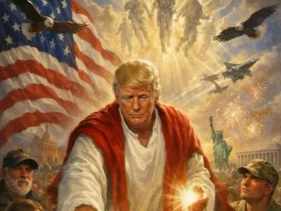 Donald Trump kot Jezus Kristus