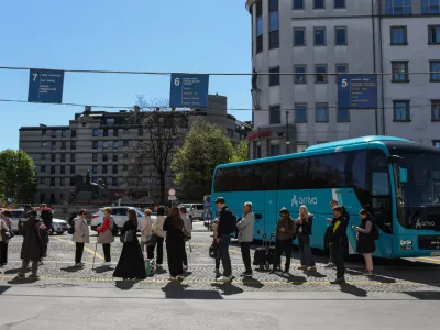 - 08.04.2026. - Avtobusna postaja v Ljubljani.//FOTO: Bojan Velikonja