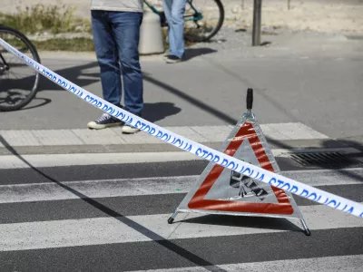 05.06.2025 - Simbolična fotografija Policija - prometna nesreča - policijski trakFoto: Luka Cjuha