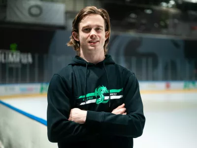 Ljubljana, Hala Tivoli.Novi hokejist HK Olimpija Ljubljana Ziga Jeglic.Foto: Domen Jancic