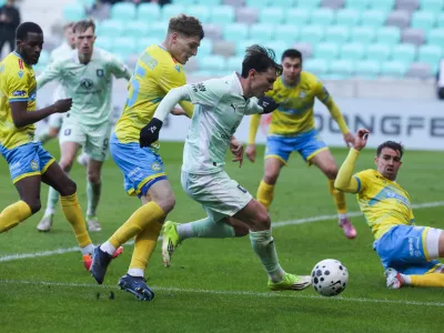 - Dimitar Mitrovski,- Maj Mittendorfer,- 21.02.2026. - 1. liga SNL, nogomet: NK Olimpija - NK Koper.//FOTO: Bojan Velikonja