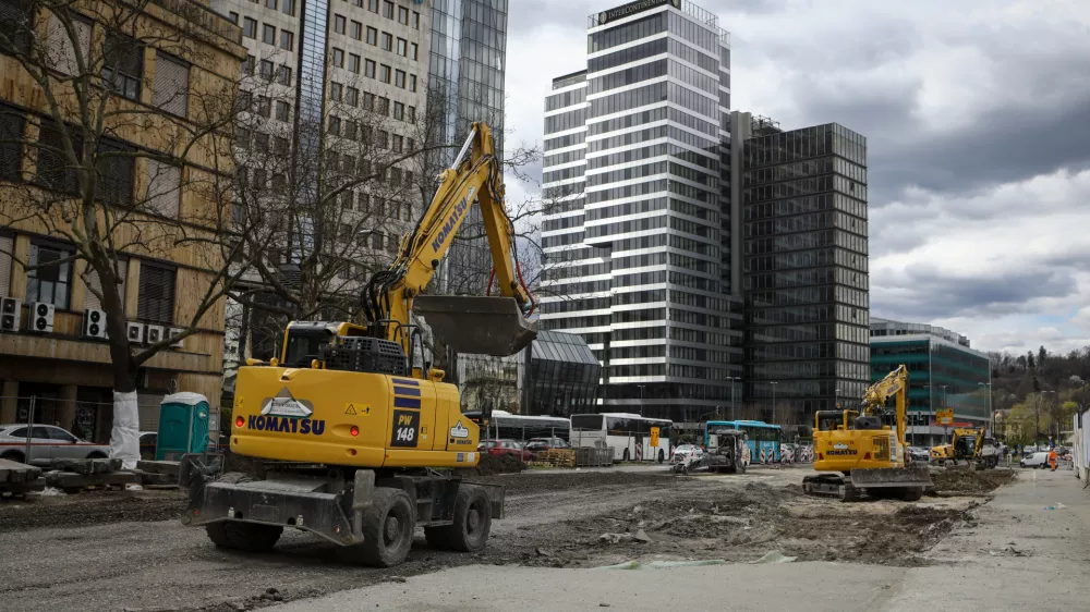 31.3.2026 - Masarykova cesta prenova - gradbi&scaron;če - potni&scaron;ki center EmonikaFoto: Luka Cjuha