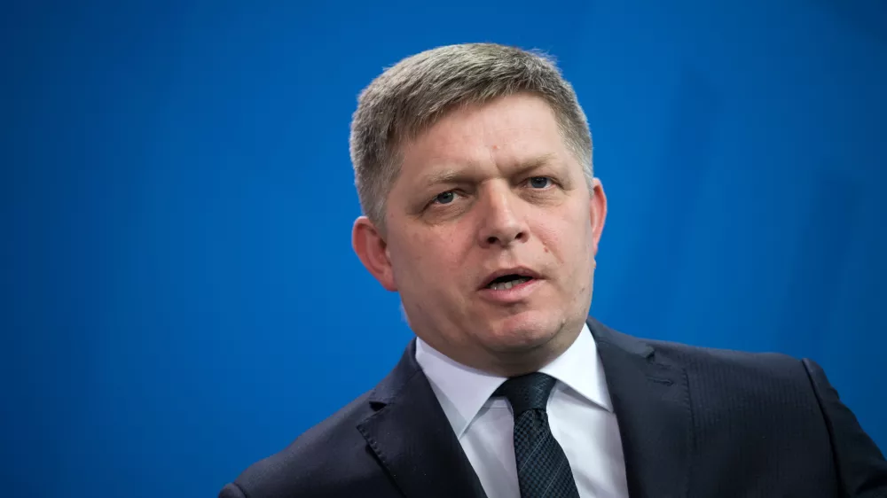 FILED - 03 April 2017, Berlin: Slovak Prime Minister Robert Fico speaks during a press conference in Berlin. Photo: Bernd von Jutrczenka/dpa