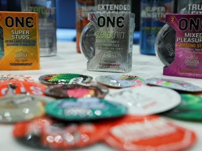 ONE condoms by Karex on display in Petaling Jaya, Malaysia April 21, 2026. REUTERS/Hasnoor Hussain