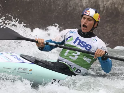 Žiga Lin Hočevar30.8.2025 - Svetovni pokal v slalomu na divjih vodah TacenFoto: Luka Cjuha
