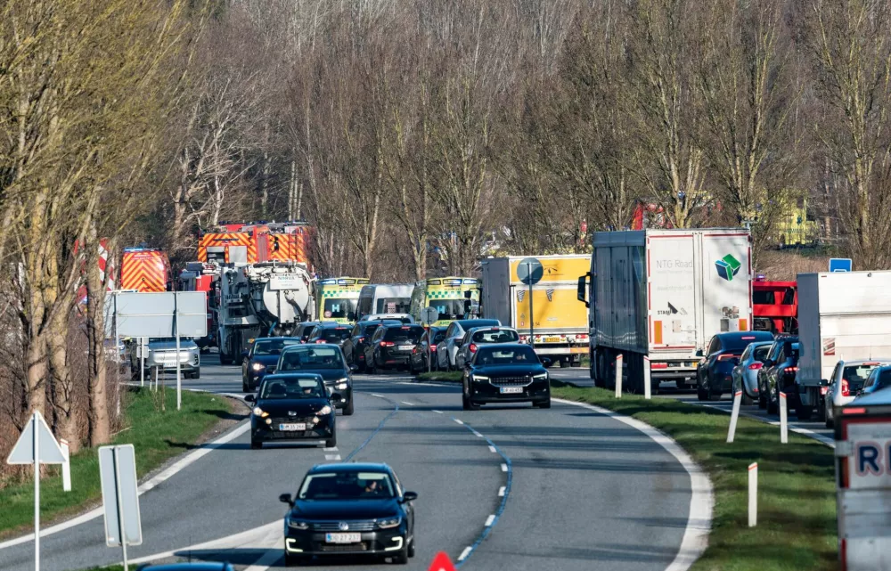 Police and rescue services are present at a train collision in Kagerup between Hilleroed and Noedebo, Denmark, Thursday, April 23, 2026.  Ritzau Scanpix/Steven Knap via REUTERS  ATTENTION EDITORS - THIS IMAGE WAS PROVIDED BY A THIRD PARTY. DENMARK OUT. NO COMMERCIAL OR EDITORIAL SALES IN DENMARK.