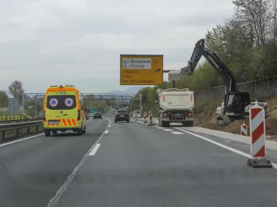 10.4.2026 - &Scaron;tajerska avtocesta - gradibi&scaron;če - odsek Domžale Ljubljana - &scaron;iritev avtoceste - Foto: Luka Cjuha