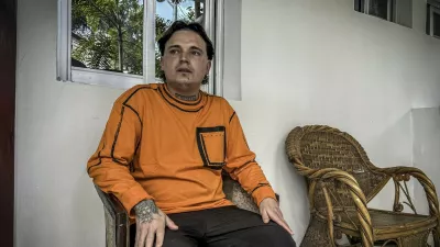 Hugo Palencia Ropero, 25, a Colombian national expelled from the United States, sits outside his room at a hotel in Kinshasa on April 22, 2026. They have been stranded for five days in a hotel on the outskirts of Kinshasa: expelled from the United States, fifteen migrants from Colombia, Ecuador, and Peru spent 27 hours on a plane, handcuffed and shackled, before finally landing in the Democratic Republic of Congo, several of these men and women told AFP on April 22, 2026.,Image: 1093553133, License: Rights-managed, Restrictions:, Model Release: no