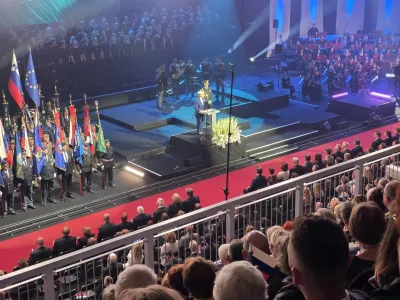 Brezice.Drzavna slovesnost ob dnevu upora proti okupatorju.Foto: STA