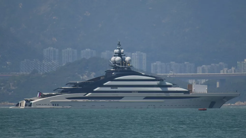The Yacht Nord owned by Russian Oligarch Alexei Mordashov is seen docked in Hong Kong on October 7, 2022 in Hong Kong, China. Alexey Alexandrovich Mordashov, the main shareholder and chairman of Severstal, Russia's largest steel and mining company, Mr. Mordashov is currently under sanctions imposed by the United States and EU.Hong Kong Russian Oligarch Alexei Mordashov Yacht - 07 Oct 2022,Image: 728762172, License: Rights-managed, Restrictions:, Model Release: no