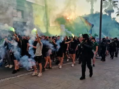 Neredi, Koper. Foto: PU Koper