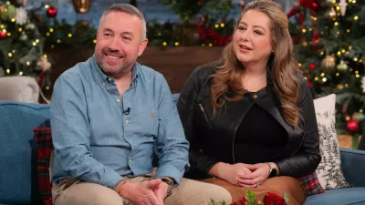 Richard Davies in Faye Davies-Stevenson med nedavnim pogovorom v televizijskem studiu. 