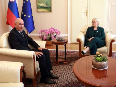 20.05.2026 -pogajanja o izboru za predsednika vlade Nata&scaron;a Pirc Musar, Janez Jan&scaron;aFoto: Tomaž Skale