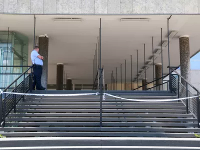 27.4.2026., Zagreb - Dojava o bombi u gradskom poglavarstvu. Photo: Matija Habljak/PIXSELL