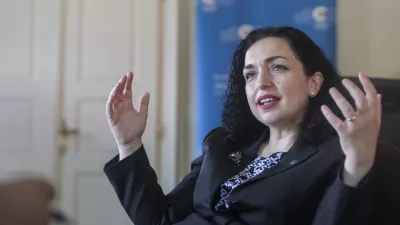 - 05.07.2022 - dr. Vjosa Osmani - Sadriu, predsednica Republike Kosovo /FOTO: Jaka GasarOPOMBA: INTERVJU ZA OBJEKTIV 2022