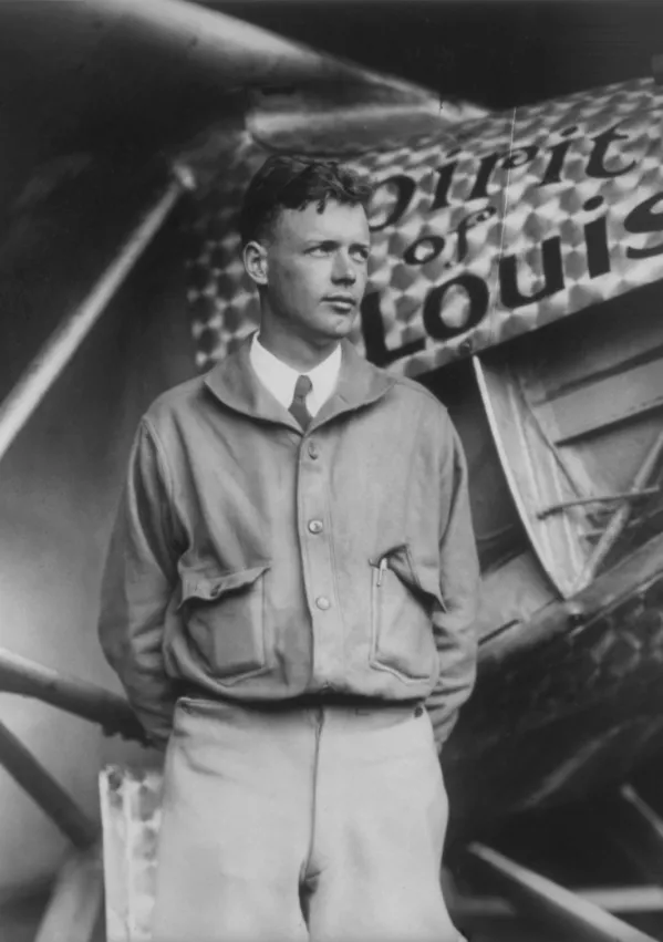 Charles Lindberg s svojim letalom / Foto: Library Of Congress