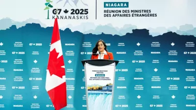 Canada's minister of foreign affairs Anita Anand holds a closing press conference at the G7 foreign ministers meeting, in Niagara-on-the-Lake, Ontario, Canada, November 12, 2025. REUTERS/Carlos Osorio