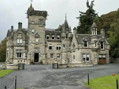 Kinnettles Castle. A Scottish mansion once touted as a potential university love nest for Prince William and Kate Middleton has gone on sale as part of a portfolio worth �15m. Stunning Kinnettles Mansion in St Andrews, Scotland, once proposed as a residence for the Royal Couple, is on sale along with a castle and a hotel. The eight-bedroom property was built around 1870 for Scotland's oldest whiskey dynasty, the Haig family, and boasts a cinema room and a wine seller. Elsewhere, the portfolio also comprises Kinnettles Castle in Angus, which boasts 11 bedrooms and operates as a wedding venue. Photo released 21/04/2026,Image: 1093402869, License: Rights-managed, Restrictions: Editorial use, commercial use may require additional licenses. We don't use AI to make images which could be mistaken for news photos. AI use will be clearly indicated. Supplied on condition you ensure personal data is processed in compliance with UK GDPR, Model Release: no