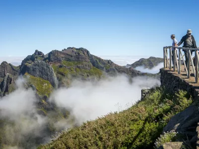Lookout, in Pico do Arieiro,Madeira, Portugal,Image: 945565438, License: Rights-managed, Restrictions:, Model Release: no
