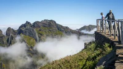 Lookout, in Pico do Arieiro,Madeira, Portugal,Image: 945565438, License: Rights-managed, Restrictions:, Model Release: no