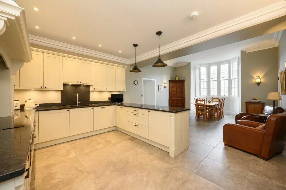 A former magistrates' court and prison complete with original cells has been transformed into a quirky home that is now on the market for &pound;765,000. The jail where offenders were once caged has been transformed into an open plan kitchen, study, gym and boot room. Built in 1846, the last case was in 1890 before it was closed. The Grade II listed building in Berwick, Northumberland, was converted into offices before being transformed into a sprawling home in 2023. Photo released 23/04/2026,Image: 1093902392, License: Rights-managed, Restrictions: Editorial use, commercial use may require additional licenses. We don't use AI to make images which could be mistaken for news photos. AI use will be clearly indicated. Supplied on condition you ensure personal data is processed in compliance with UK GDPR, Model Release: no