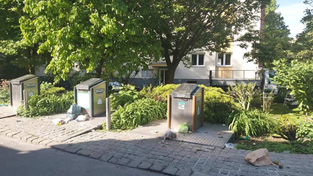 Problem, ki se vrača: smeti ob podzemnih zbiralnicah razburjajo Ljubljančane