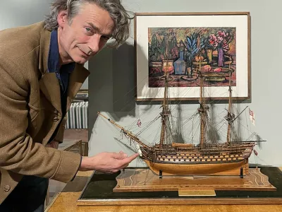 Daniel Hunt and Margaret Thatcher's personal model of Britain's most famous naval ship, HMS Victory, is set to fetch up to &pound;50,000 at auction. The boxwood model of Horatio Nelson's flagship, dating back to around 1800, was gifted to the Iron Lady when she was Prime Minister in 1983.The ship is said to have been constructed by French prisoners of war around five years before Nelson's defeat of Napoleon in the Battle of Trafalgar. Photo released 08/05/2026,Image: 1097454354, License: Rights-managed, Restrictions: Editorial use, commercial use may require additional licenses. We don't use AI to make images which could be mistaken for news photos. AI use will be clearly indicated. Supplied on condition you ensure personal data is processed in compliance with UK GDPR, Model Release: no