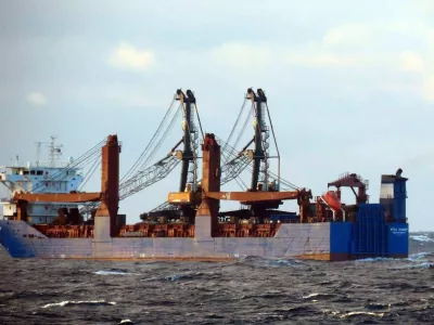 In this handout image released by the Portuguese Navy on December 22, 2024, the Russian cargo ship Ursa Major is pictured during a monitoring operation conducted by the Portuguese Navy along the Continental Exclusive Economic Zone (EEZ) off the coast of Portugal. Two crew members are missing after a Russian cargo ship sank in international waters in the Mediterranean after an explosion on board, Russia's foreign ministry said on Telegram on December 24, 2024. The Ursa Major sank "after an explosion in the engine room," the ministry's crisis unit said.,Image: 949750521, License: Rights-managed, Restrictions: RESTRICTED TO EDITORIAL USE - MANDATORY CREDIT "AFP PHOTO / PORTUGUESE NAVY / HANDOUT / " - NO MARKETING NO ADVERTISING CAMPAIGNS - DISTRIBUTED AS A SERVICE TO CLIENTS, ***HANDOUT image or SOCIAL MEDIA IMAGE or FILMSTILL for EDITORIAL USE ONLY! * Please note: Fees charged by Profimedia are for the Profimedia's services only, and do not, nor are they intended to, convey to the user any ownership of Copyright or License in the material. Profimedia does not claim any ownership including but not limited to Copyright or License in the attached material. By publishing this material you (the user) expressly agree to indemnify and to hold Profimedia and its directors, shareholders and employees harmless from any loss, claims, damages, demands, expenses (including legal fees), or any causes of action or allegation against Profimedia arising out of or connected in any way with publication of the material. Profimedia does not claim any copyright or license in the attached materials. Any downloading fees charged by Profimedia are for Profimedia's services only. * Handling Fee Only ***, Model Release: no 