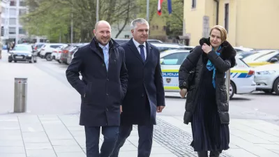 Jernej Vrtovec, Marko Lotrič, Tina Bregantkoalicija NSi, SLS in Fokus Marka Lotriča Jerneja Vrtovca30.3.2026 - Predsednica republike Nataša Pirc Musar bo v uradu predsednice (Erjavčeva 17) na neformalne pogovore sprejela predsednico in predsednike strankFoto: Luka Cjuha