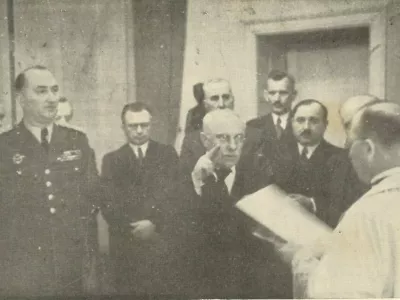 Vladimir Maček prisega kot podpredsednik Simovićeve vlade / Foto: Wikimedia