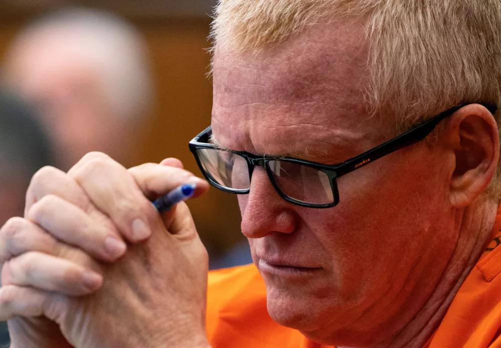 FILE - Alex Murdaugh, convicted of killing his wife, Maggie, and younger son, Paul, in June 2021, listens during a hearing on the motion for a retrial, Jan. 16, 2024, at the Richland County Judicial Center in Columbia, S.C. (Gavin McIntyre/The Post and Courier via AP, Pool, File)