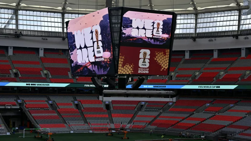 The newly laid natural grass pitch and stadium upgrades are shown during a media tour at the BC Place stadium, ahead of the FIFA World Cup soccer tournament, in Vancouver, British Columbia, Canada May 12, 2026. REUTERS/Jennifer Gauthier