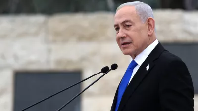 FILE - Israel's Prime Minister Benjamin Netanyahu attends a ceremony at the Military Cemetery on Mount Herzl in Jerusalem, April 21, 2026. (Ilia Yefimovich/Pool Photo via AP, File)