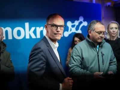 - Anže Logar, predsednik stranke,- 22.03.2026. Volitve v Državni zbor 2026. Volilni &scaron;tab stranke Demokrati Anžeta Logarja.//FOTO: Bojan Velikonja