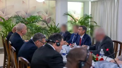 CIA Director John Ratcliffe attends a meeting with Cuban officials at a location given as Havana, Cuba in this image released May 14, 2026.   CIA via X/Handout via REUTERS  THIS IMAGE HAS BEEN SUPPLIED BY A THIRD PARTY. BLURRING FROM SOURCE. REFILE - ADDING "AT A LOCATION GIVEN AS" AND VERIFICATION LINES. VERIFICATION: - Location of images and date could not be verified - CIA official told Reuters that John Ratcliffe met with Cuban delegates on Thursday (May 14)