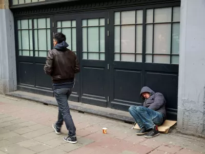 Homeless man asleep in the street in Brussels, Belgium,Image: 160166869, License: Rights-managed, Restrictions:, Model Release: no 