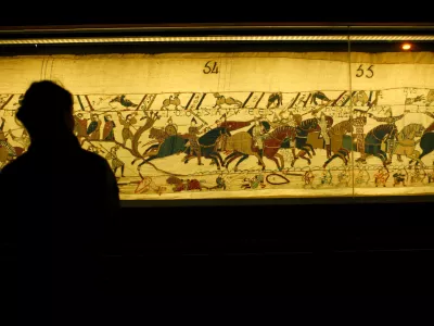 CFDETC Bayeux Tapestry known in France as La Tapisserie de la Reine Mathilde (Tapestry of Queen Mathilda), Bayeux, Normandy, France