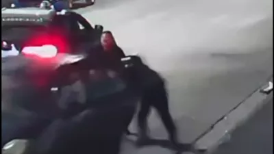 Trenutek, ko je posredovala policija. / Foto: Zajem Zaslona