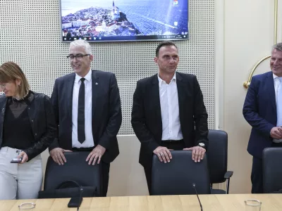 MARJAN TROBI&Scaron;, predsednik Združenje delodajalcev Slovenije- 04.07.2023 - Ekonomsko-socialni svet - izredna seja ESS - razprava o vodenju socialnega dialoga. //FOTO: Jaka Gasar