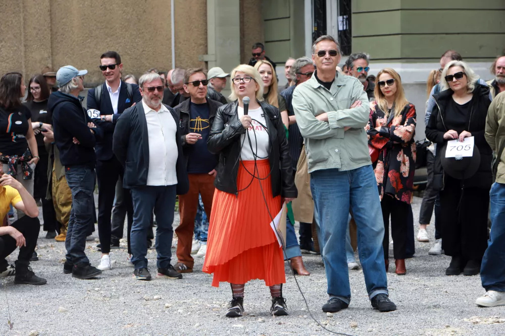 20.05.2026 - Drama- protest, tiskovna konferencaFoto: Tomaž Skale