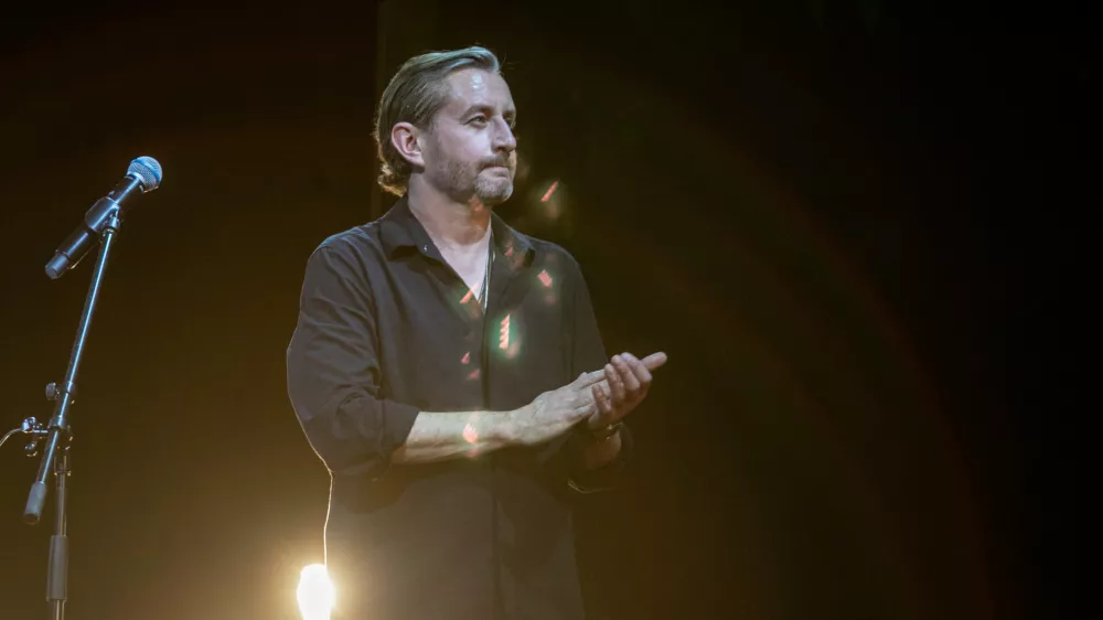 24.5.2024 - Sergij Žadan -Ukrajinski pisatelj Serhij Žadan - ukrajinski pesnik - ukrajinaFoto: Luka Cjuha