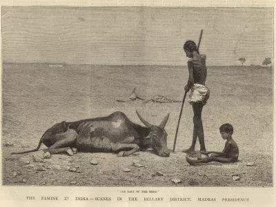 Ilustracija velike su&scaron;e med letoma 1876 in 1878 / Foto: Wikipedia
