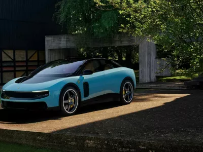 Ferrari's first fully electric car "Luce" in this handout image obtained by Reuters May 25, 2026, after the luxury sports car maker unveiled the model. Ferrari/Handout via REUTERS  THIS IMAGE HAS BEEN SUPPLIED AND PROCESSED BY A THIRD PARTY AND IS DISTRIBUTED BY REUTERS AS RECEIVED. NO RESALES. NO ARCHIVES.   TPX IMAGES OF THE DAY