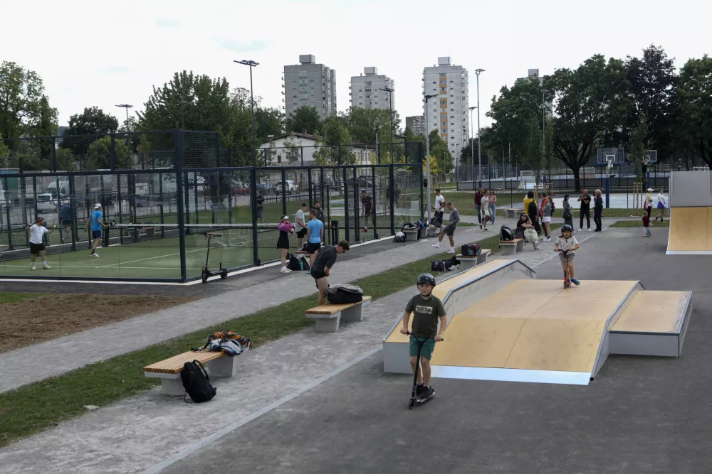 18.5.2026 - &scaron;portni park Savsko naselje - otvoritev - igri&scaron;čeFoto: Luka Cjuha