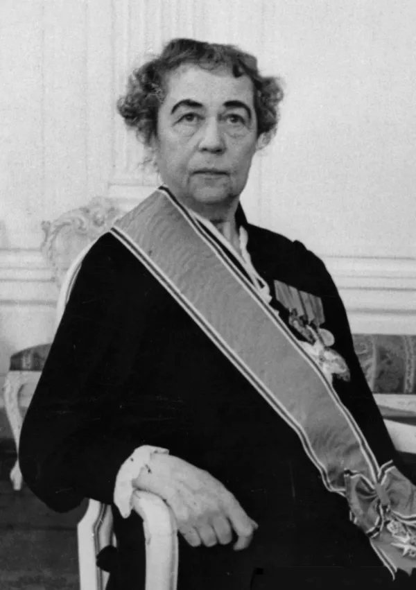 Leta 1946 v Oslu, kjer je prejela norve&scaron;ko državno priznanje. / Foto: Wikipedia
