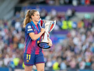 RECORD DATE NOT STATED 23rd May 2026 Ullevaal Stadion, Oslo, Norway UEFA Womens Champions League Final Football, FC Barcelona, Barca versus OL Lyonnes Alexia Putellas 11 of Barcelona with the trophy AdelinaxCobos,Image: 1105844666, License: Rights-managed, Restrictions:, Model Release: no 