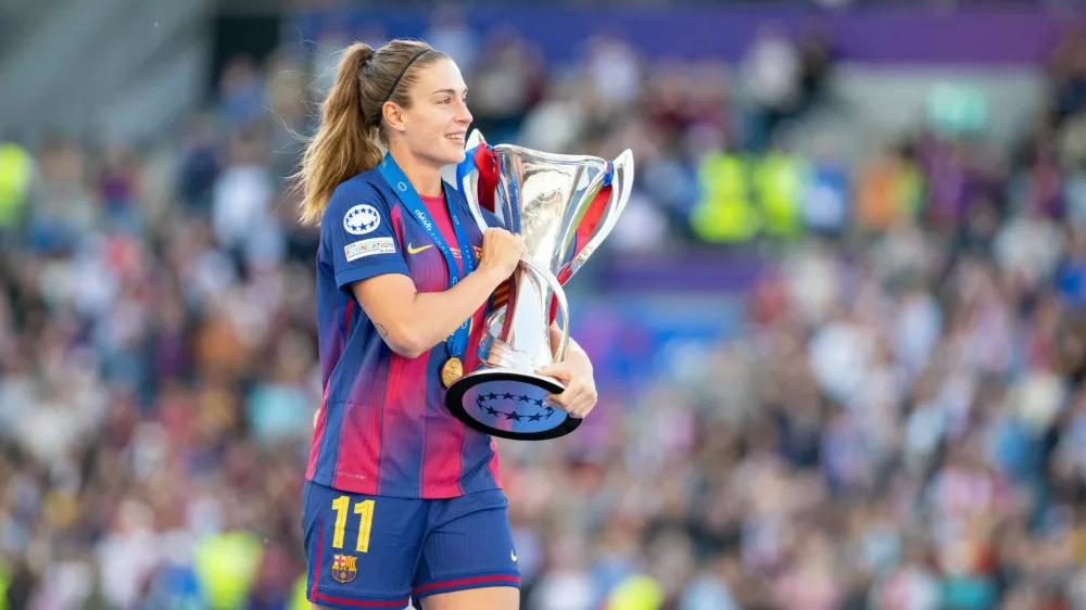 RECORD DATE NOT STATED 23rd May 2026 Ullevaal Stadion, Oslo, Norway UEFA Womens Champions League Final Football, FC Barcelona, Barca versus OL Lyonnes Alexia Putellas 11 of Barcelona with the trophy AdelinaxCobos,Image: 1105844666, License: Rights-managed, Restrictions:, Model Release: no 