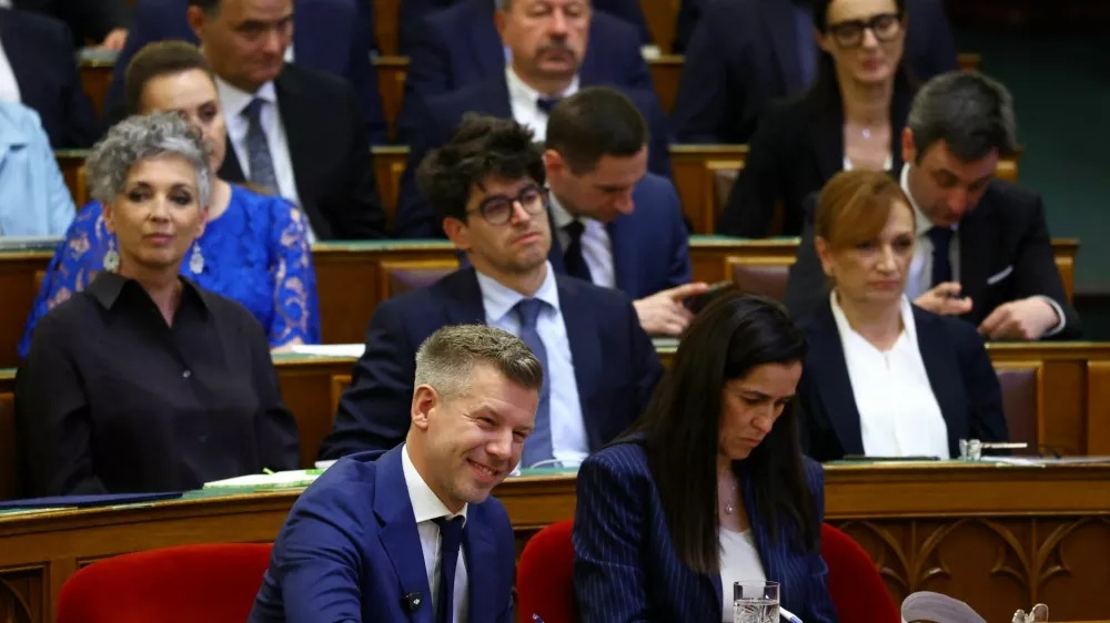 Hungarian Prime Minister Peter Magyar attends a plenary session in the Parliament, in Budapest, Hungary, May 26, 2026. REUTERS/Bernadett Szabo
