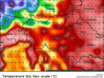 Temperature po Evropi