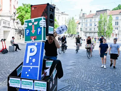 27.05.2026 Trkaj &ndash; kolesarjenje od MOL do Linhartove &ndash; iniciativa parkiri&scaron;ča so na&scaron;a! - Lokalni referendum 2026FOTO: Nik Erik Neubauer